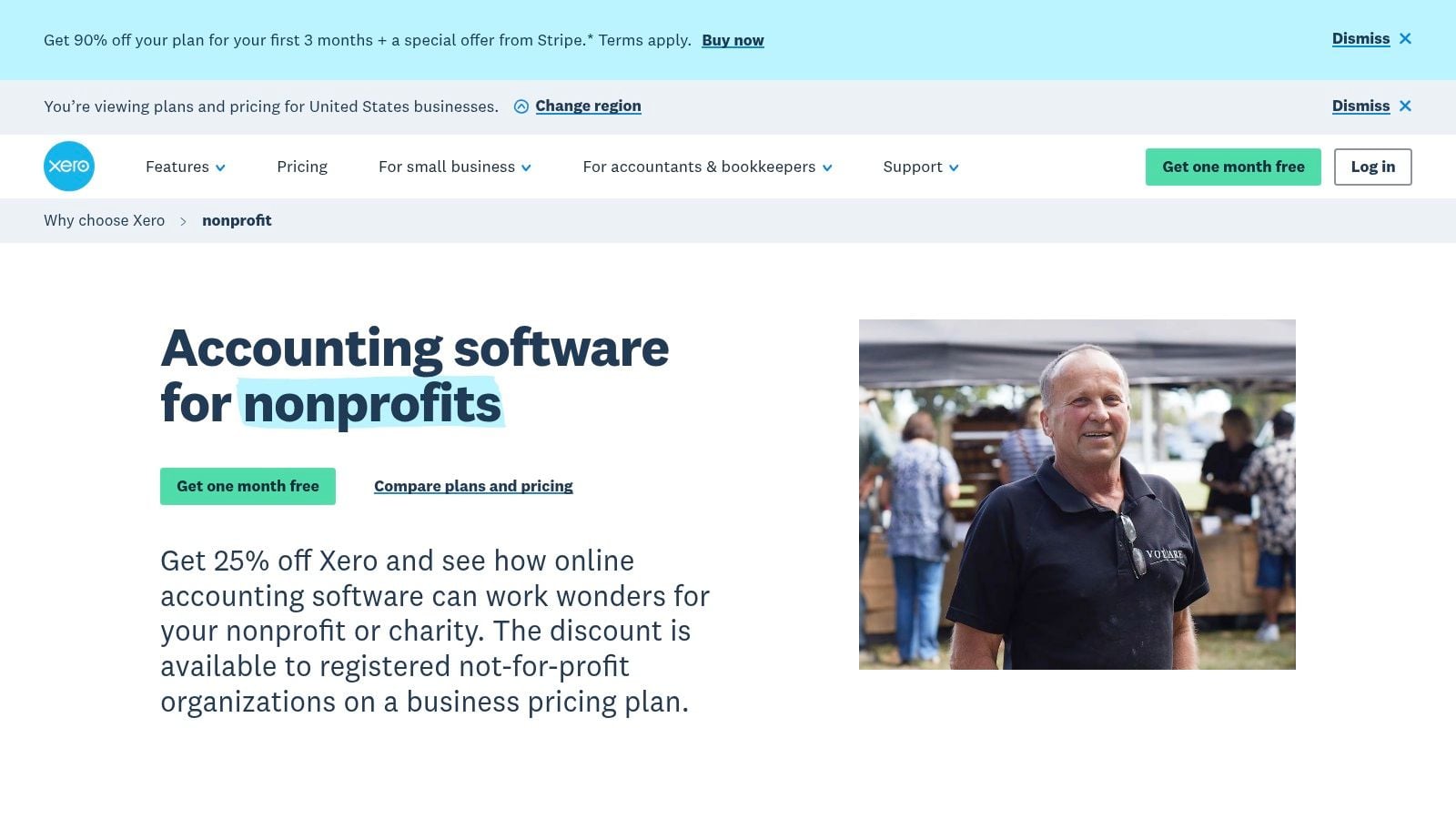 Xero (Nonprofit page and discount)